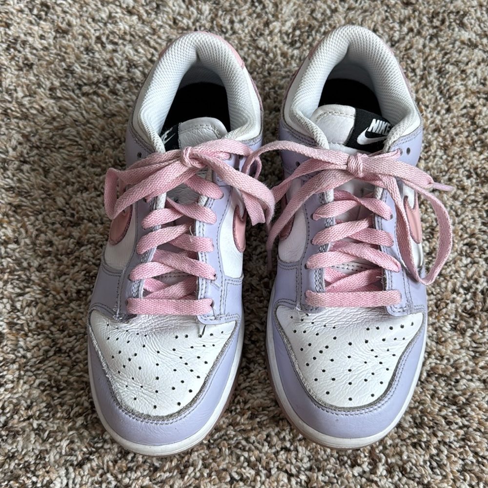 Custom Nike!! Pink, Purple, White, with black tag. Girls Gently worn.